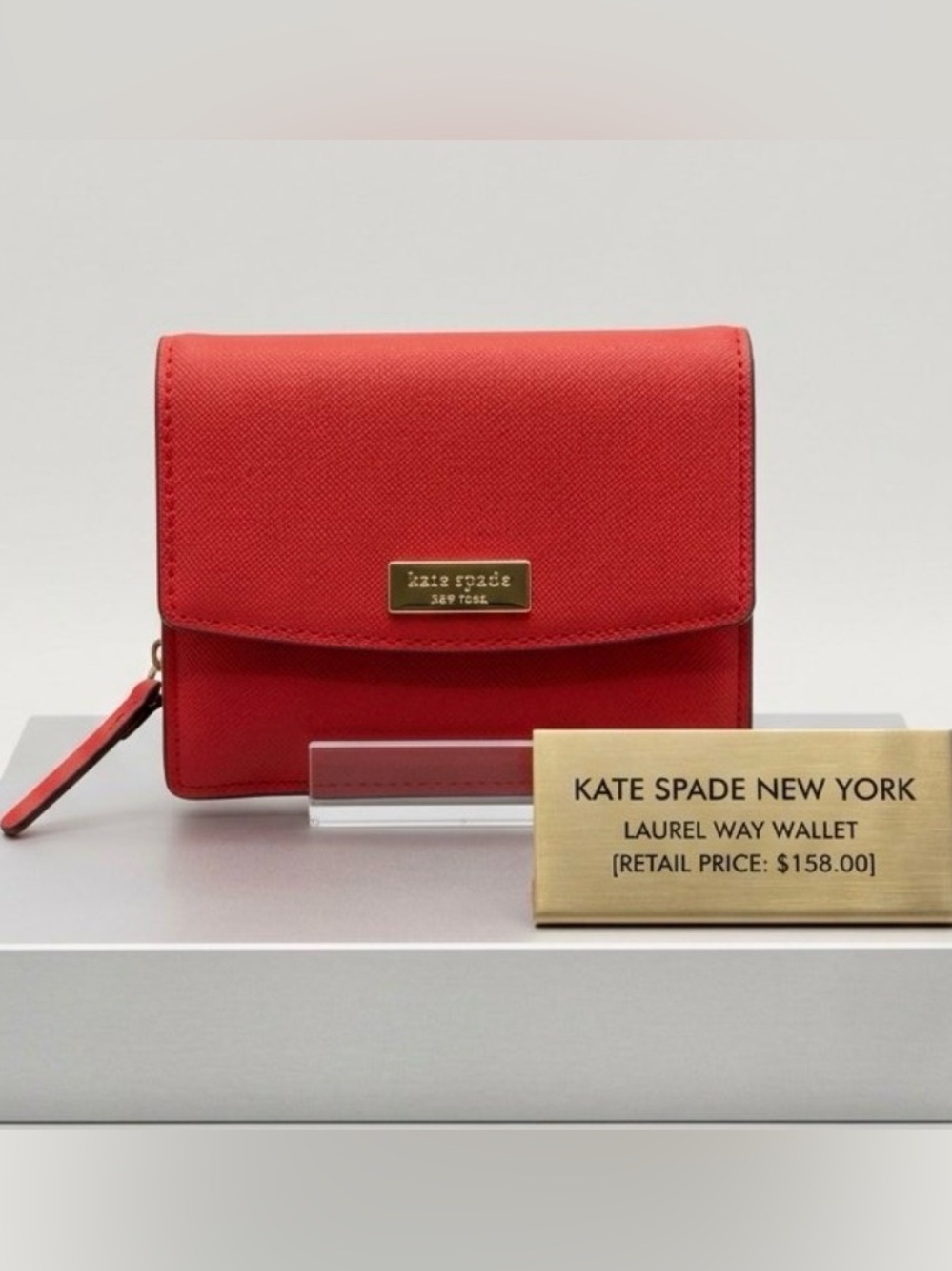 Women’s Kate Spade New York Wallet Laurel Way Pink Saffiano Card Case EUC